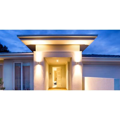 Oprawa elewacyjna Parete GU10 x2 Dwukierunkowy kinkiet 250V IP54 150 x 73 x 95mm biały  SLIP007010 Spectrum Led (SLIP007010)